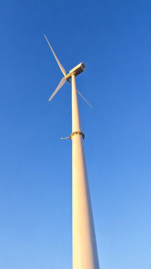 Installed 50 kW MARSTON POWER electric yaw wind turbine at project site
